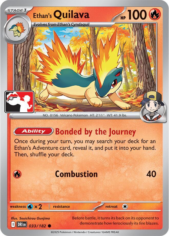 Ethan's Quilava - 033/182 [Prize Pack Series Cards]