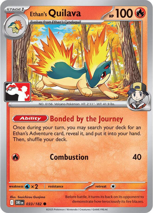 Ethan's Quilava - 033/182 [Prize Pack Series Cards]