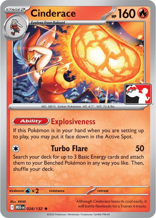 Cinderace - 028/132 [Prize Pack Series Cards]