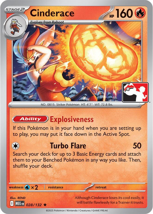 Cinderace - 028/132 [Prize Pack Series Cards]