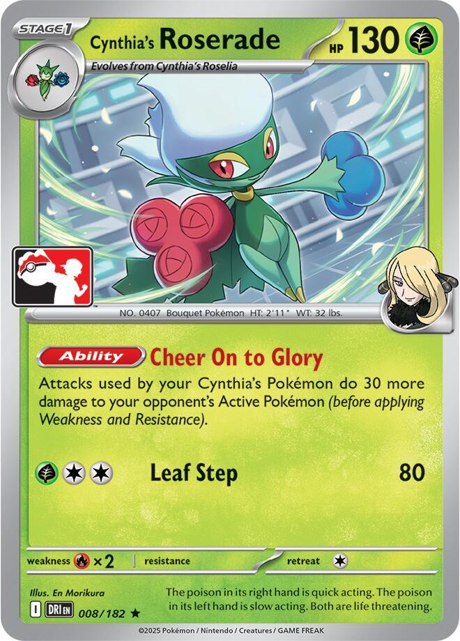 Cynthia's Roserade - 008/182 [Prize Pack Series Cards]