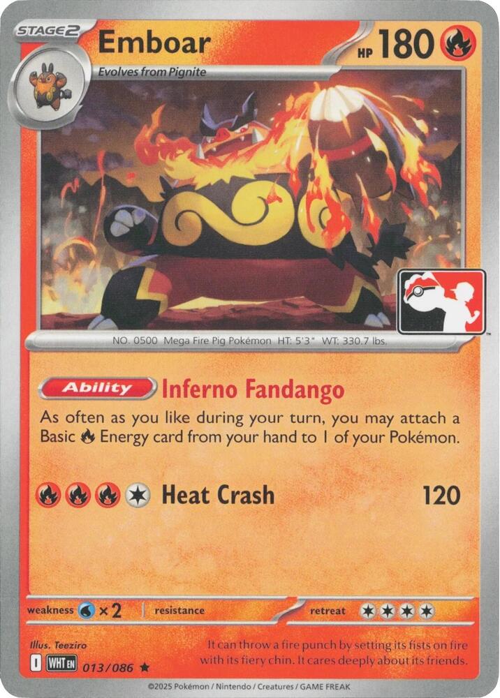 Emboar - 013/086 [Prize Pack Series Cards]