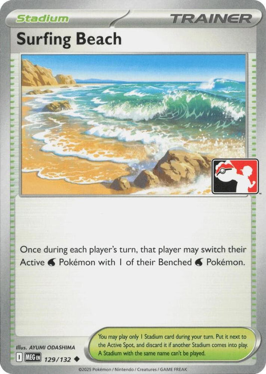 Surfing Beach - 129/132 [Prize Pack Series Cards]