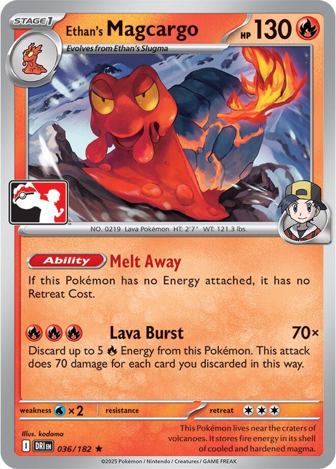 Ethan's Magcargo - 036/182 [Prize Pack Series Cards]