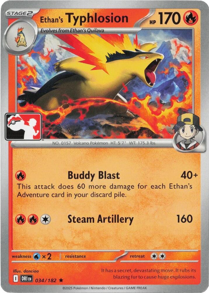 Ethan's Typhlosion - 034/182 [Prize Pack Series Cards]