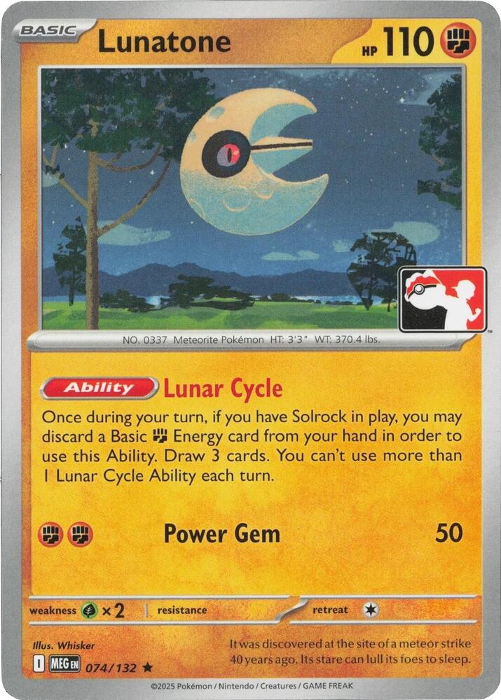 Lunatone - 074/132 [Prize Pack Series Cards]