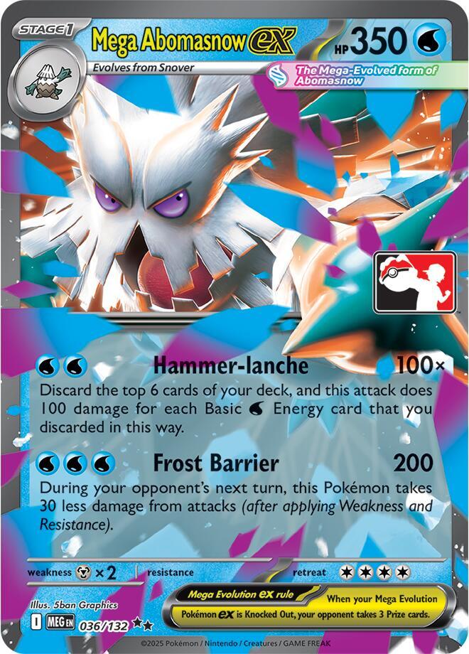 Mega Abomasnow ex - 036/132 [Prize Pack Series Cards]