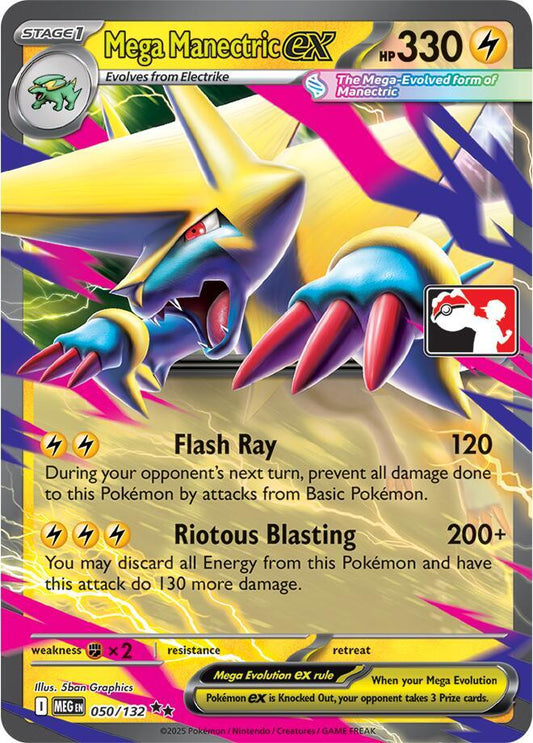 Mega Manectric ex - 050/132 [Prize Pack Series Cards]