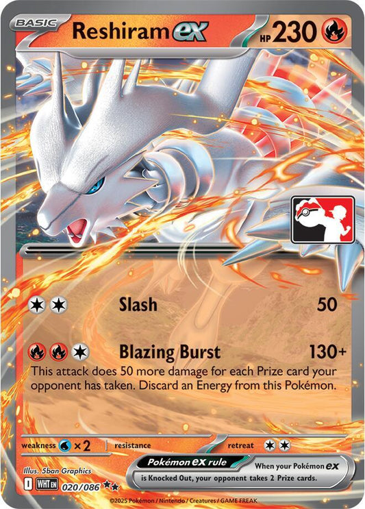 Reshiram ex - 020/086 [Prize Pack Series Cards]