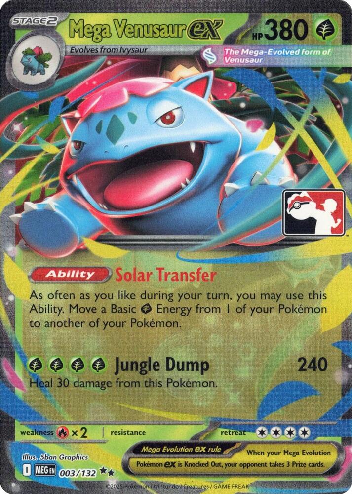Mega Venusaur ex - 003/132 [Prize Pack Series Cards]