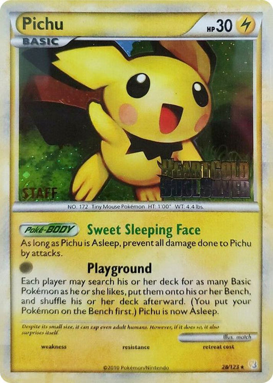 Pichu - 28/123 (Prerelease) [Staff] [Nintendo Promos]