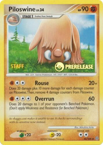 Piloswine - 46/100 (Prerelease) [Staff] [Nintendo Promos]