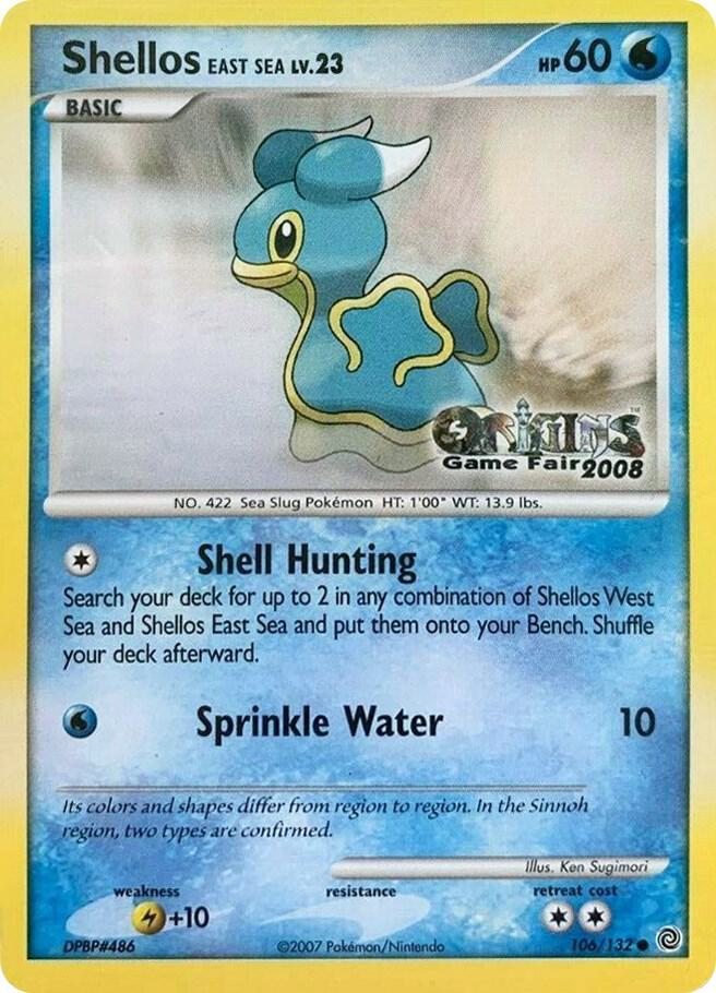 Shellos East Sea - 106/132 (Origins Game Fair 2008) [Nintendo Promos]