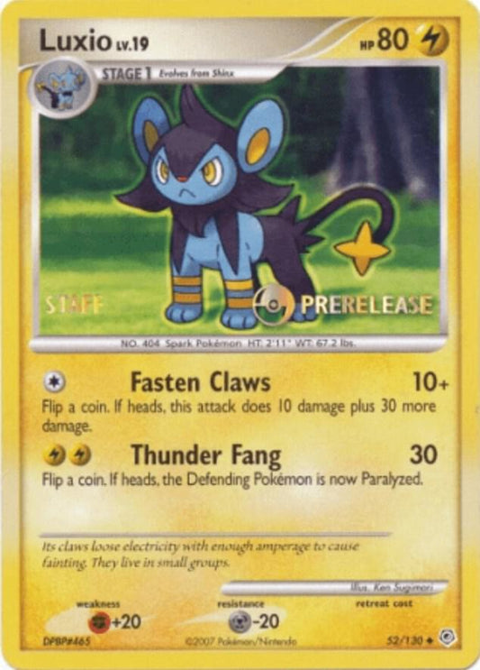 Luxio - 52/130 (Prerelease) [Staff] [Nintendo Promos]