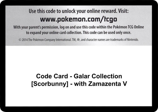 Code Card - Galar Collection [Scorbunny] - with Zamazenta V [Miscellaneous Cards and Products]