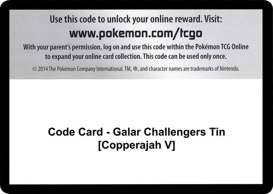 Code Card - Galar Challengers Tin [Copperajah V] [Miscellaneous Cards and Products]
