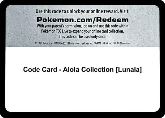 Code Card - Alola Collection [Lunala] [Miscellaneous Cards and Products]