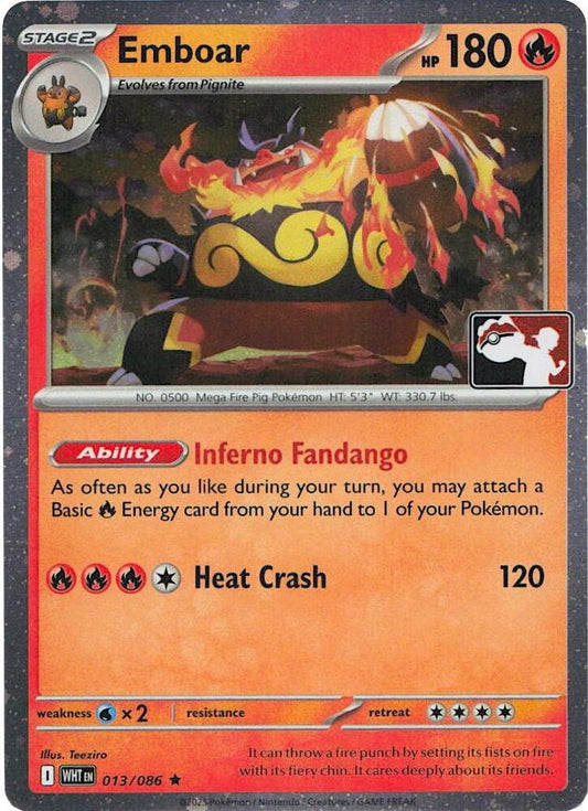 Emboar - 013/086 (Cosmos Holo) [Prize Pack Series Cards]