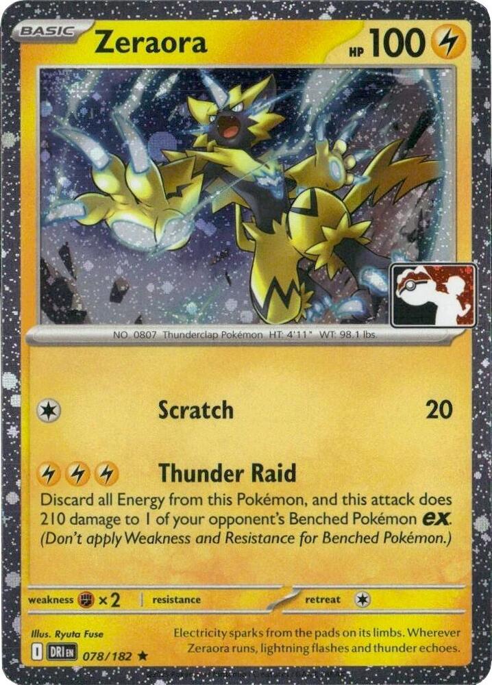 Zeraora - 078/182 (Cosmos Holo) [Prize Pack Series Cards]