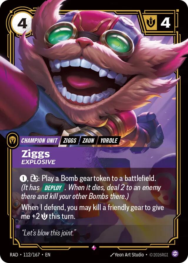 Ziggs, Explosive (112/167) [Radiance]