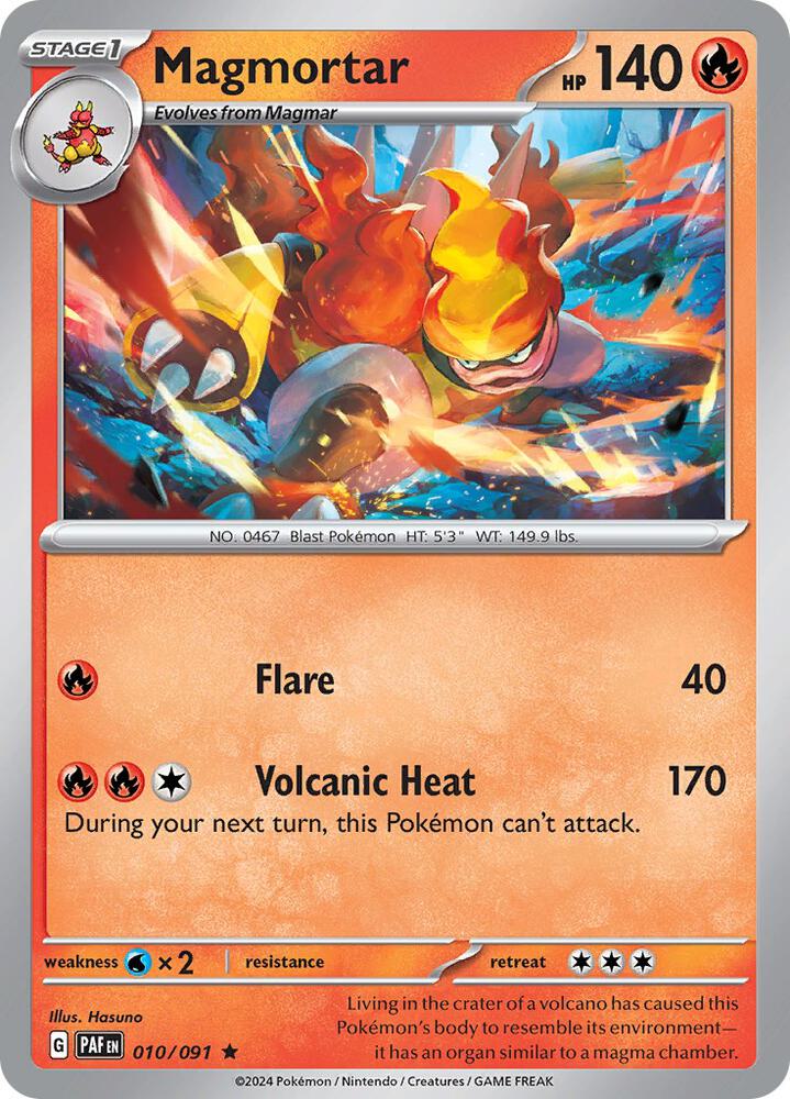 Magmortar (010/091) [SV Paldean Fates]