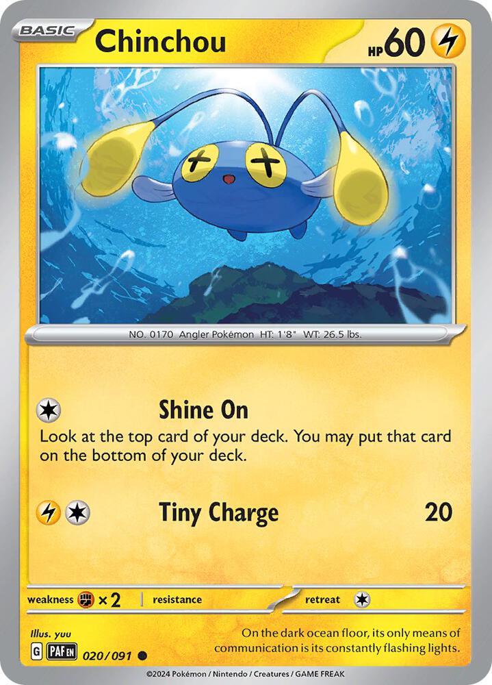 Chinchou (020/091) [SV Paldean Fates]