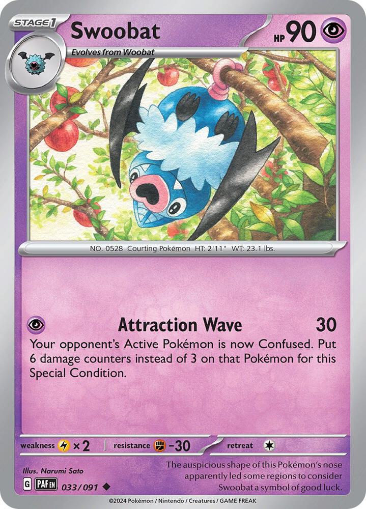 Swoobat (033/091) [SV Paldean Fates]
