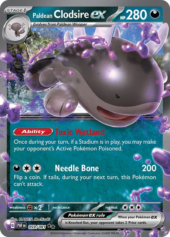 Paldean Clodsire ex - 059/091 [SV Paldean Fates]