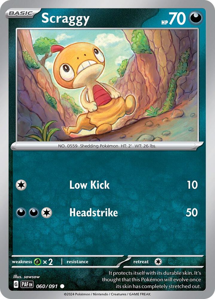 Scraggy (060/091) [SV Paldean Fates]