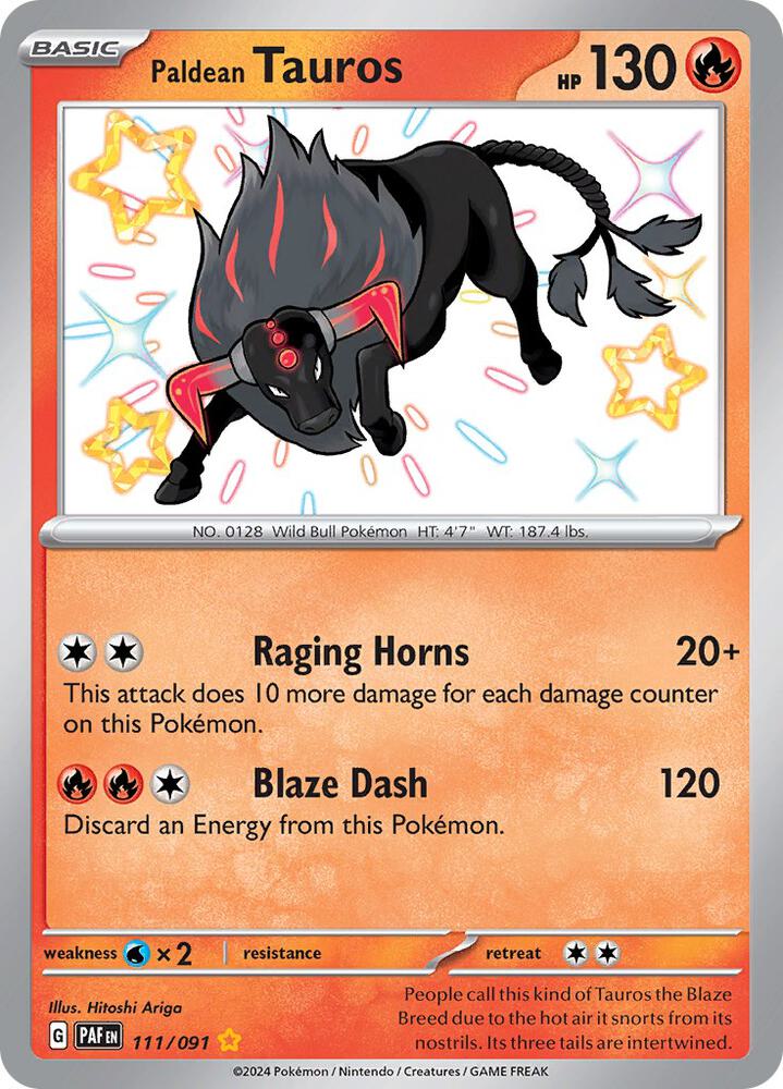 Paldean Tauros - 111/091 [SV Paldean Fates]