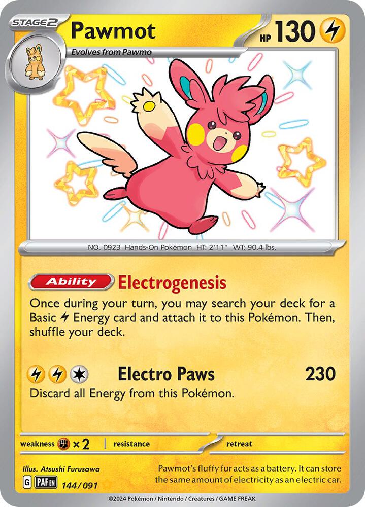 Pawmot (144/091) [SV Paldean Fates]