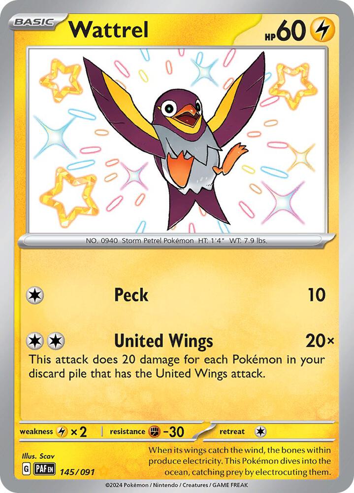 Wattrel (145/091) [SV Paldean Fates]