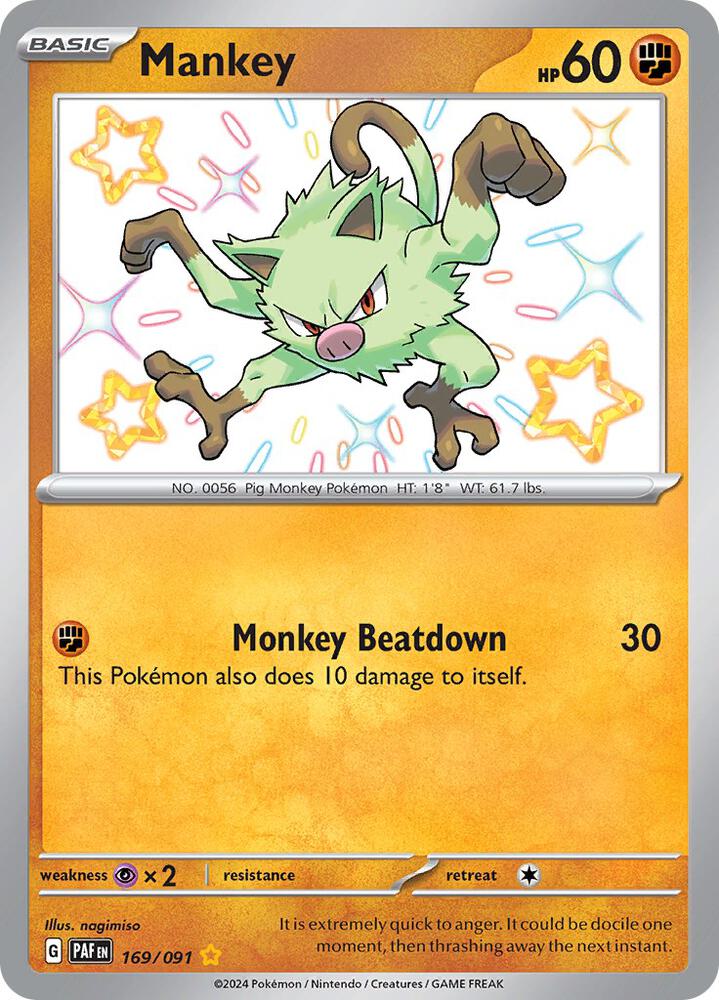 Mankey - 169/091 [SV Paldean Fates]