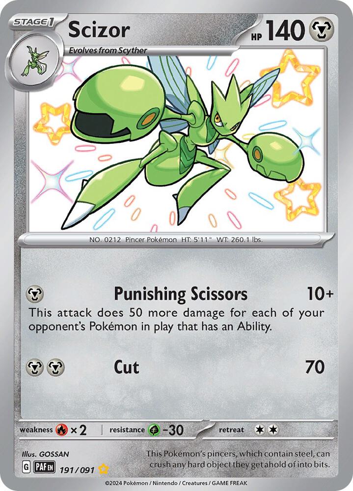 Scizor (191/091) [SV Paldean Fates]