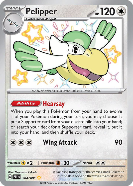 Pelipper (204/091) [SV Paldean Fates]