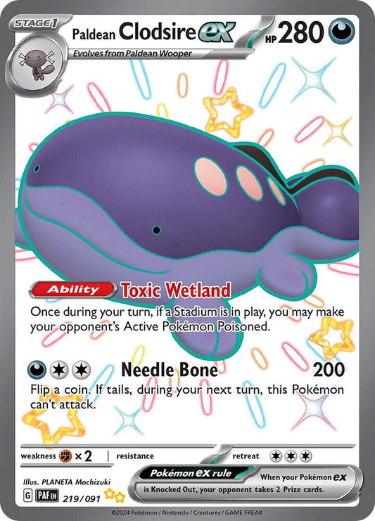 Paldean Clodsire ex - 219/091 [SV Paldean Fates]
