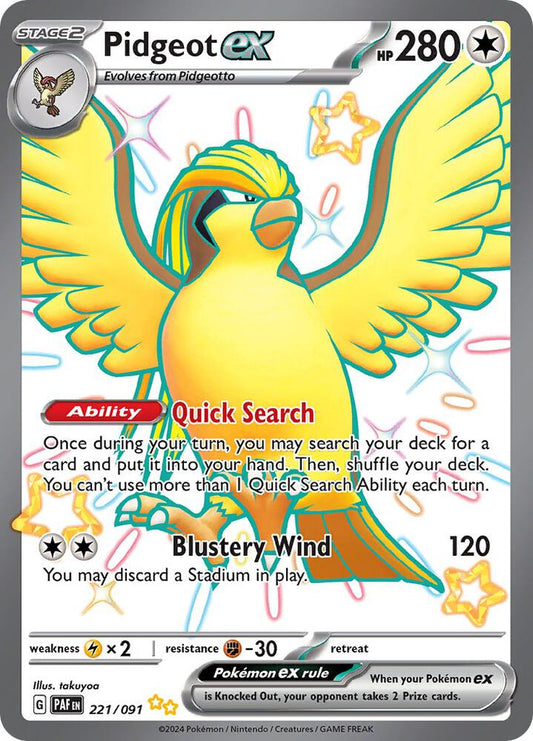 Pidgeot ex (221/091) [SV Paldean Fates]