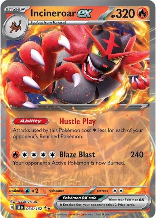 Incineroar ex - 034/162 [SV05 Temporal Forces]