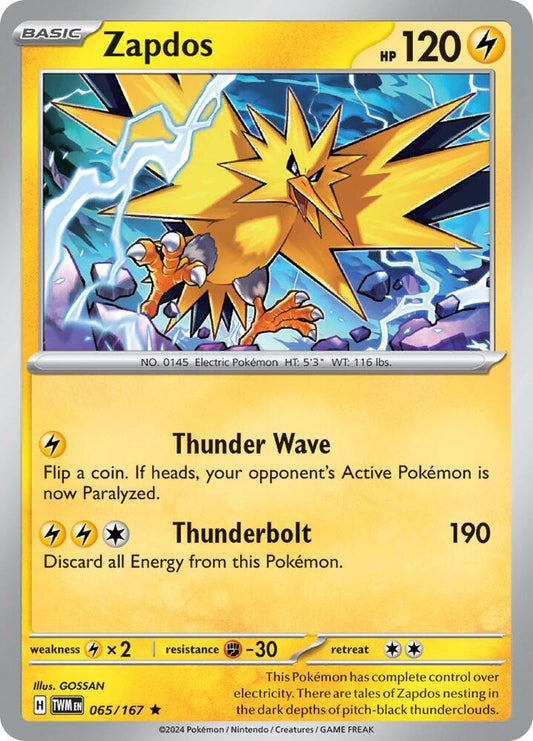 Zapdos (065/167) [SV06 Twilight Masquerade]
