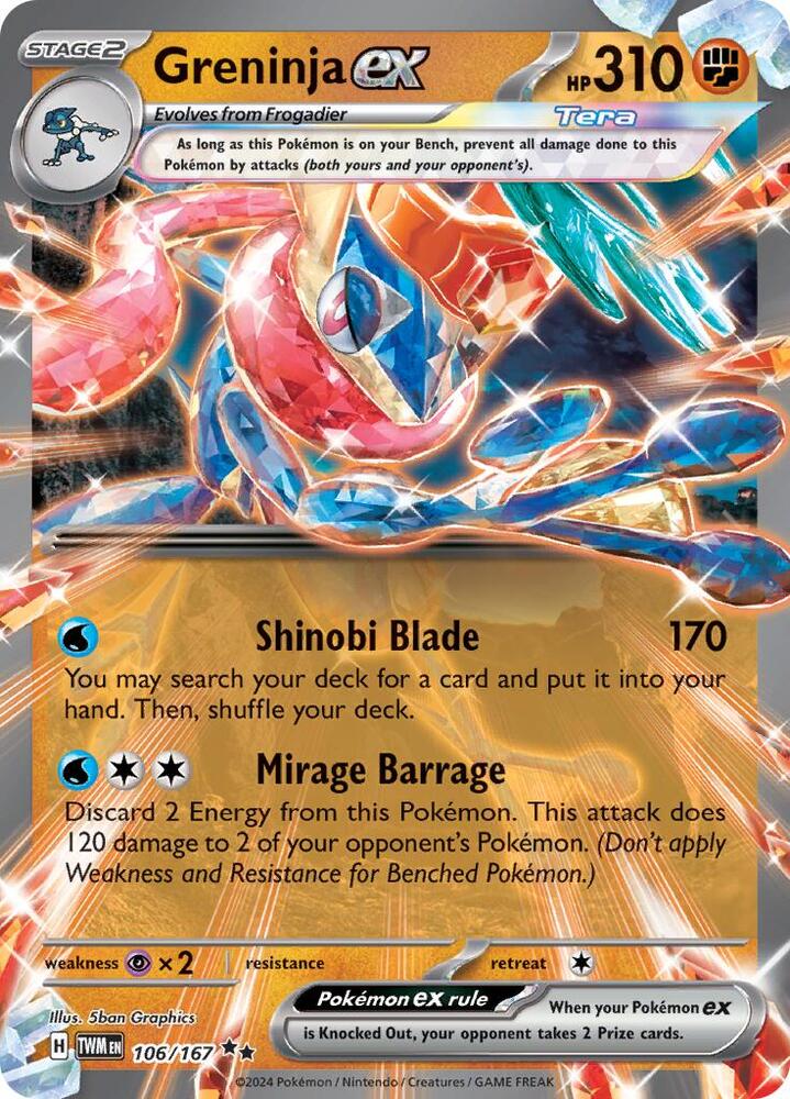 Greninja ex - 106/167 [SV06 Twilight Masquerade]