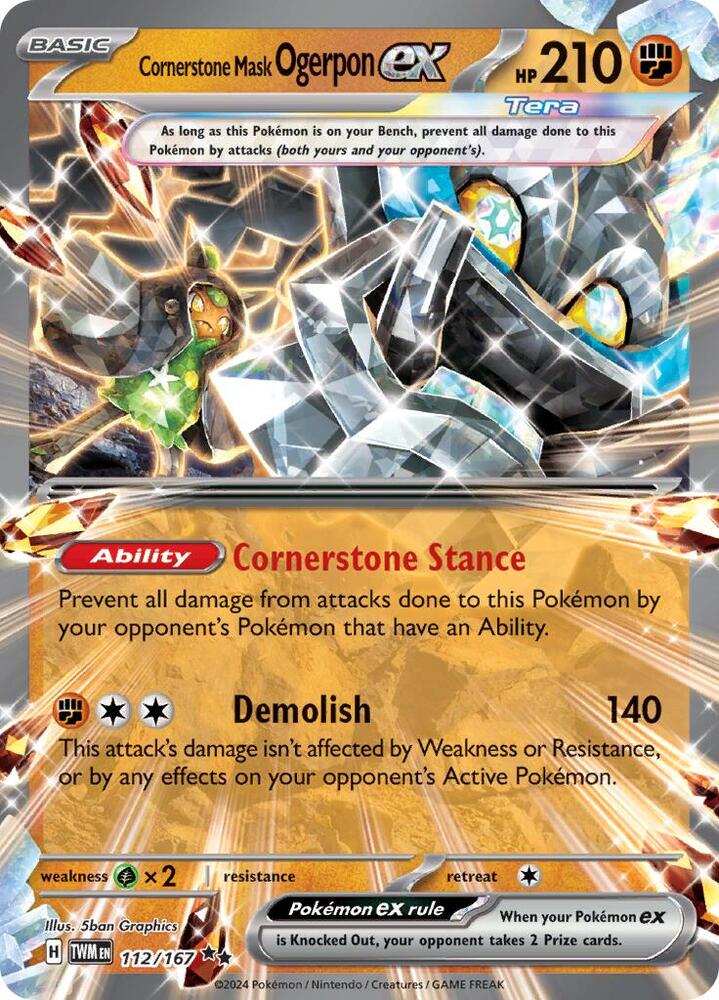 Cornerstone Mask Ogerpon ex - 112/167 [SV06 Twilight Masquerade]