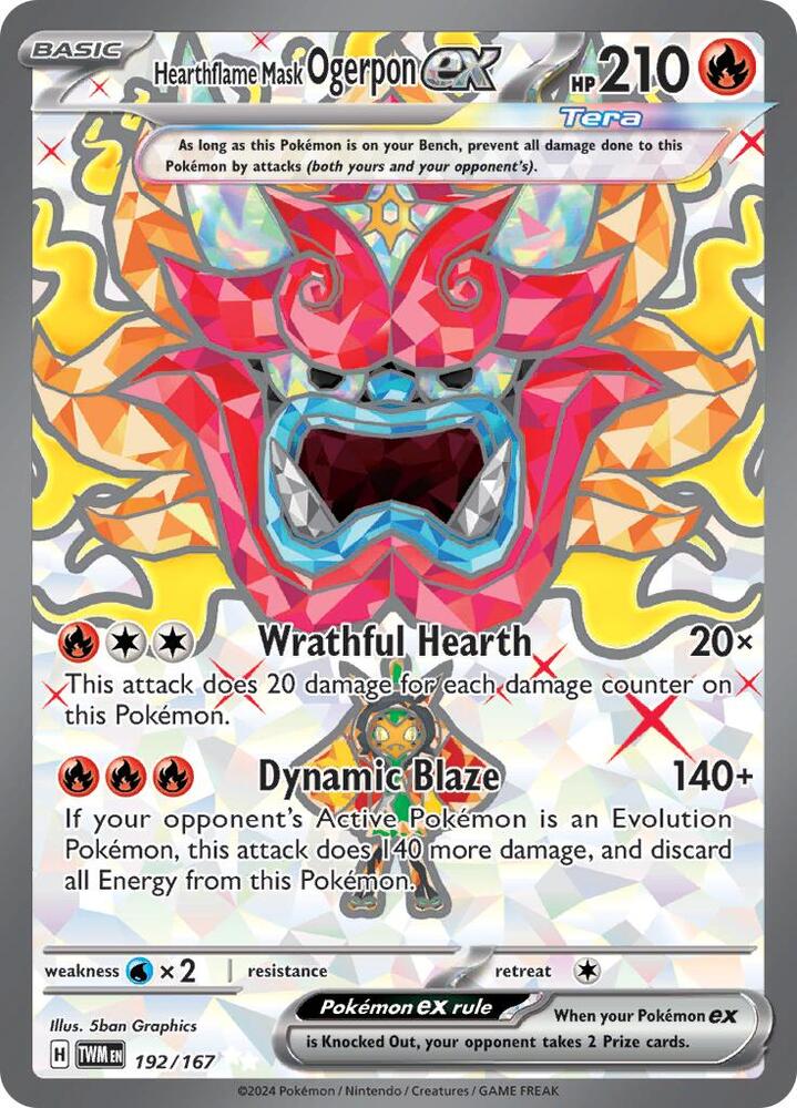 Hearthflame Mask Ogerpon ex - 192/167 [SV06 Twilight Masquerade]