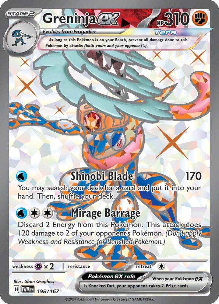 Greninja ex - 198/167 [SV06 Twilight Masquerade]