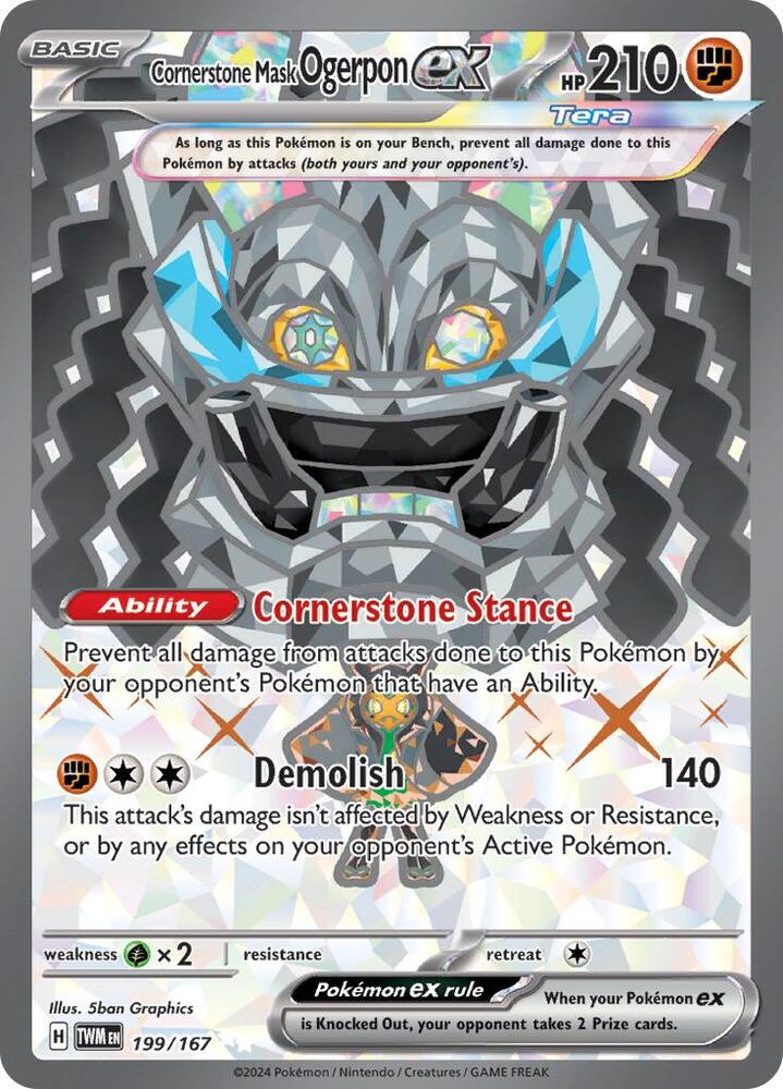 Cornerstone Mask Ogerpon ex - 199/167 [SV06 Twilight Masquerade]