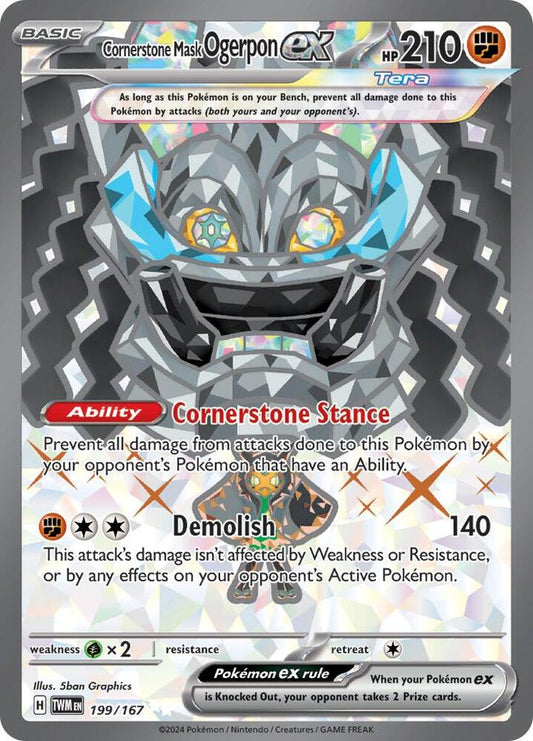 Cornerstone Mask Ogerpon ex - 199/167 [SV06 Twilight Masquerade]