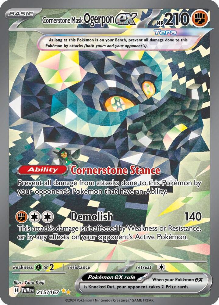 Cornerstone Mask Ogerpon ex - 215/167 [SV06 Twilight Masquerade]