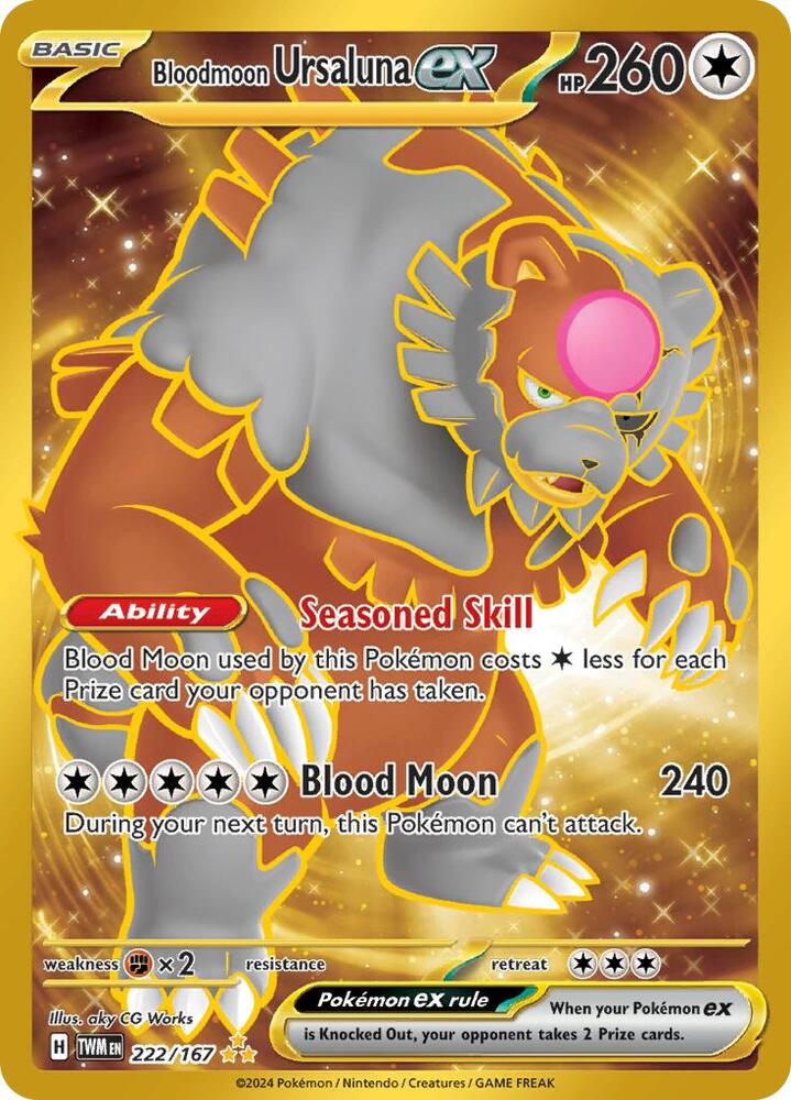 Bloodmoon Ursaluna ex - 222/167 [SV06 Twilight Masquerade]
