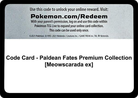 Code Card - Paldean Fates Premium Collection [Meowscarada ex] [SV Paldean Fates]
