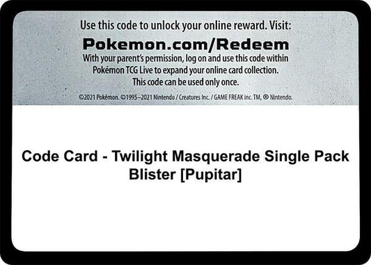 Code Card - Twilight Masquerade Single Pack Blister [Pupitar] [SV06 Twilight Masquerade]
