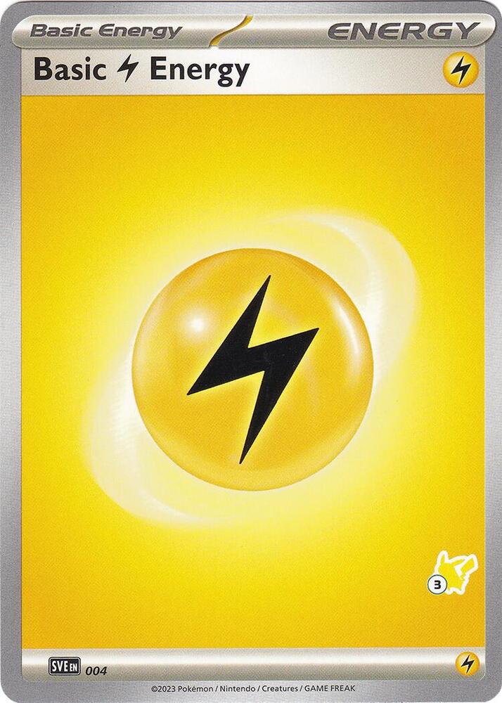 Basic Lightning Energy - Pikachu 3 (004) [Battle Academy 2024]
